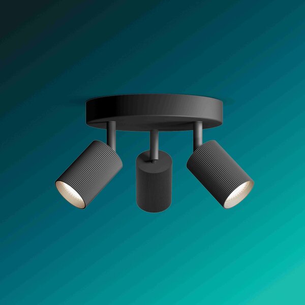 Wyatt LED bodové svítidlo 3x5W, na desce, AC 220–240, černá
