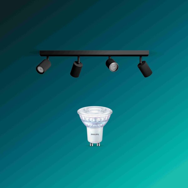 Wyatt LED bodové svítidlo 4x5W, AC 220–240, černá
