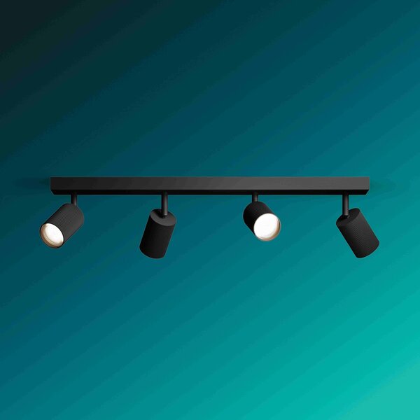 Wyatt LED bodové svítidlo 4x5W, AC 220–240, černá