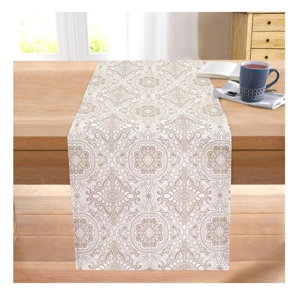 Běhoun na stůl 40x130 cm Beige Mandala – Mila Home
