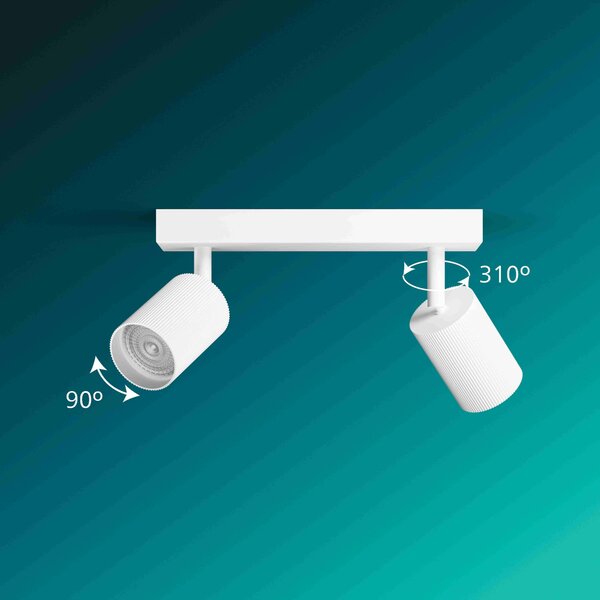 Wyatt LED bodové svítidlo 2x5W, AC 220–240, bílá