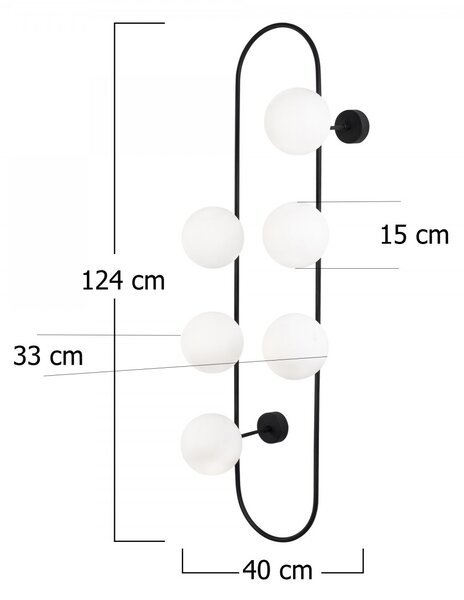 Opviq Nástěnná lampa Abekus bílá/černá