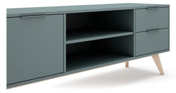 TV stolek šedozelený 180x53x40 cm Pisco – Marckeric