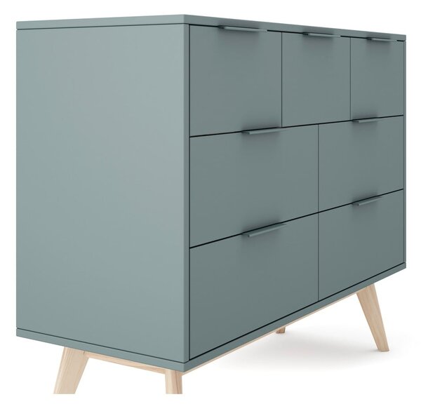 Komoda šedozelená 120x83x40 cm Pisco – Marckeric