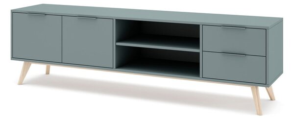 TV stolek šedozelený 180x53x40 cm Pisco – Marckeric