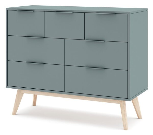 Komoda šedozelená 120x83x40 cm Pisco – Marckeric