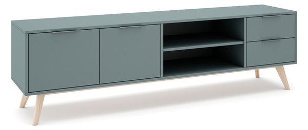 TV stolek šedozelený 180x53x40 cm Pisco – Marckeric