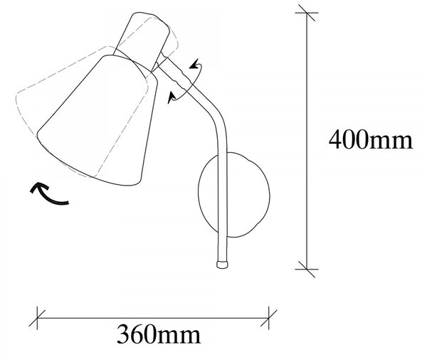 Opviq Nástěnná lampa Sivani I černá