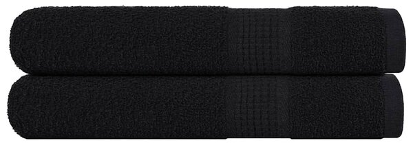 Saunové osušky FROGN 2 ks černé 80x200 cm 360 g/m² 136959