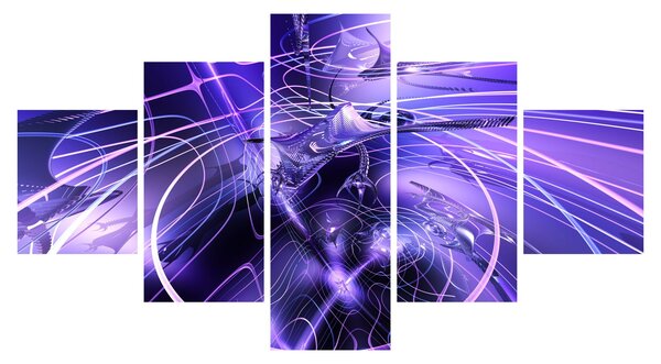 Obraz technické abstrakce (125x70 cm)