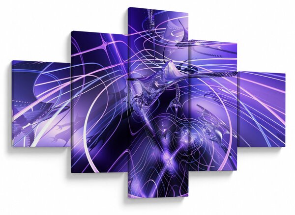 Obraz technické abstrakce (125x70 cm)