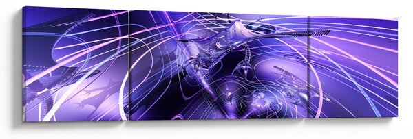 Obraz technické abstrakce (170x50 cm)