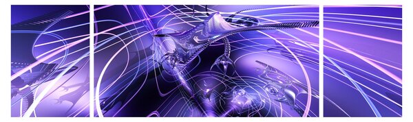 Obraz technické abstrakce (170x50 cm)