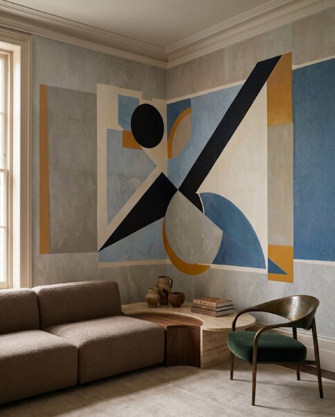 FUGU Moderní geometrická art tapeta – Avant Signal Materiál: Digitální eko vlies - klasická tapeta nesamolepicí
