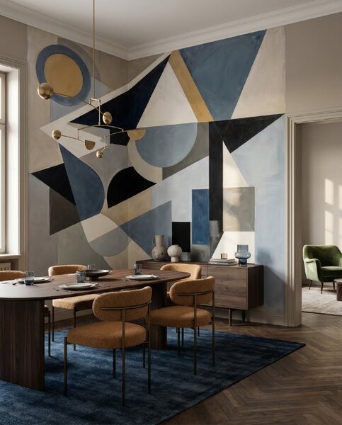 FUGU Moderní geometrická designová tapeta – Avant Construct Materiál: Digitální eko vlies - klasická tapeta nesamolepicí