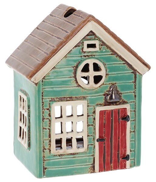 Keramický svícen Domek 14 cm