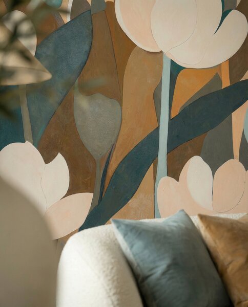 FUGU Designová květinová art tapeta – Emil's Meadow Materiál: Digitální eko vlies - klasická tapeta nesamolepicí