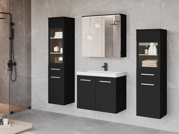 Koupelnový nábytek Apogon II, Barva: černý grafit, Sifon k umyvadlu: ne, Osvětlení: osvětlení LED - bílé, Baterie: ne 5903211340345