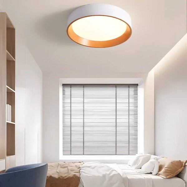 Toolight Stropní LED osvětlení WOOD G115-C 40CM bílá/dekor dřeva