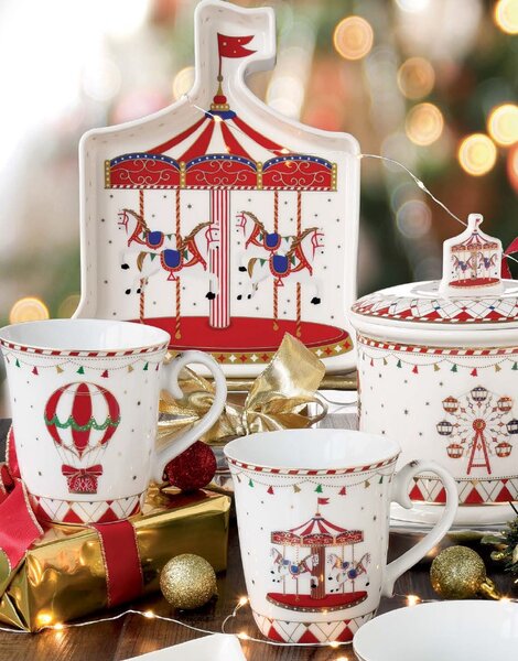 Porcelánový hrnek Vánoční kolotoč 275 ml