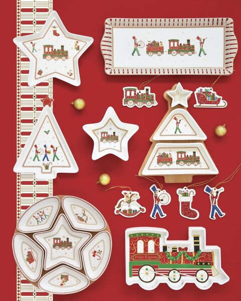 Porcelánová servírovací miska Polární expres 26 cm