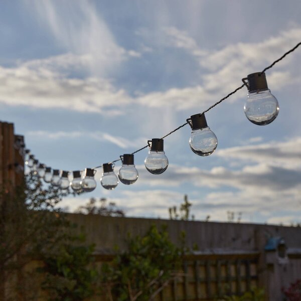 SMART GARDEN LED solární světelná řetěz GloBulb, 40 žárovek, IP44, Čirá / transparetní, Plast