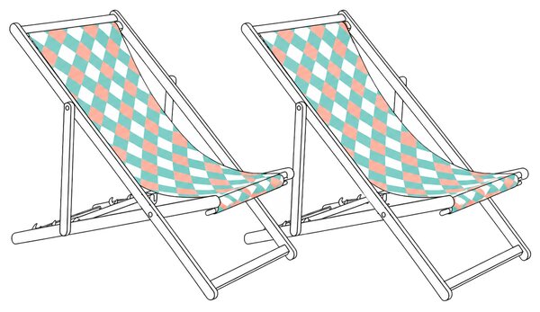 Sada 2 náhradních potahů na lehátko ANZIO/AVELLINO 113 x 44 cm Zelená