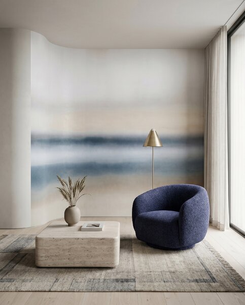 FUGU Luxusní minimalistická designová tapeta barevné horizonty – Rotko Ash Materiál: Digitální eko vlies - klasická tapeta nesamolepicí