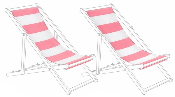 Sada 2 náhradních potahů na lehátko ANZIO/AVELLINO 113 x 44 cm Červená