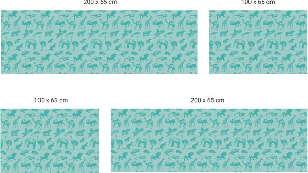 FUGU Ochrana zdi za postel - divoká zvěř blue Varianta ochrany zdi: Delší strana postele 200x65 cm