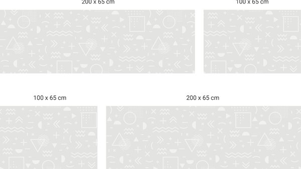 FUGU Tapeta za postel - Škola hrou grey Varianta ochrany zdi: Delší strana postele 200x65 cm