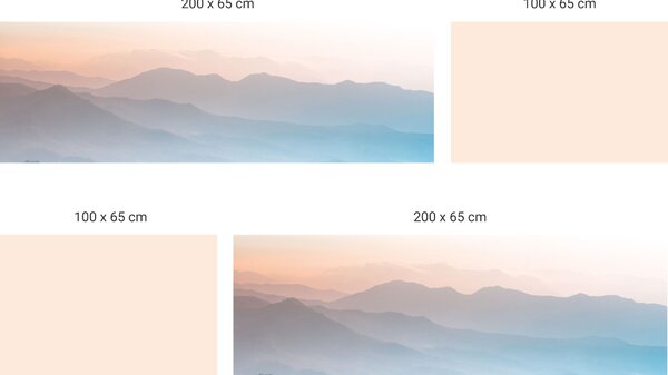 FUGU Tapeta za postel - Hory v mlze romantic Varianta ochrany zdi: Delší strana postele 200x65 cm