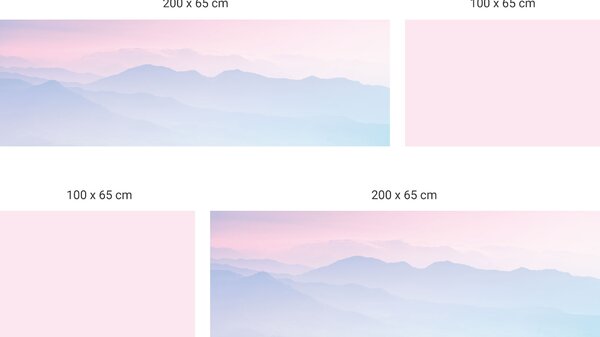 FUGU Tapeta za postel - Hory v mlze youth Varianta ochrany zdi: Delší strana postele 200x65 cm