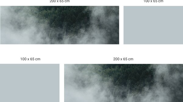 FUGU Tapeta za postel - Foggy forest Varianta ochrany zdi: Delší strana postele 200x65 cm