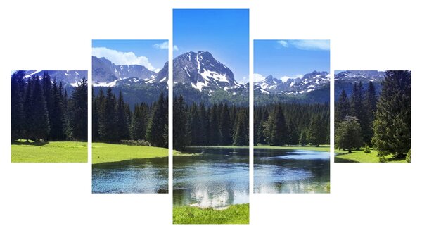 Obraz - Zasněžené vrcholky hor (125x70 cm)