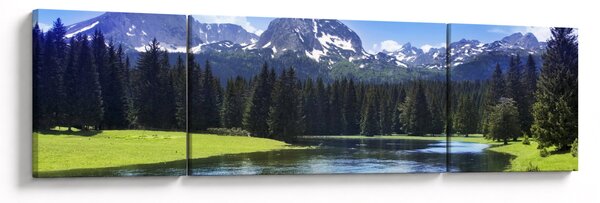 Obraz - Zasněžené vrcholky hor (170x50 cm)