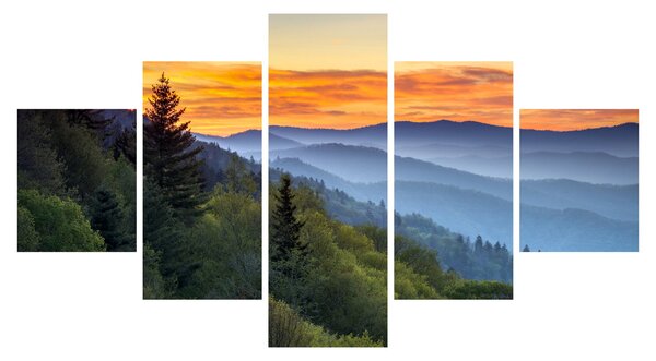 Obraz - Červánky v horách (125x70 cm)