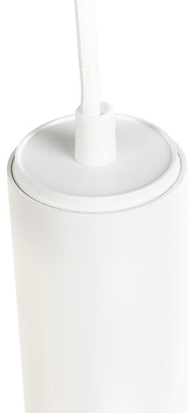 Designové závěsné svítidlo bílé vč. adaptéru na lištu 1-fázové - Slimline Tuba Small