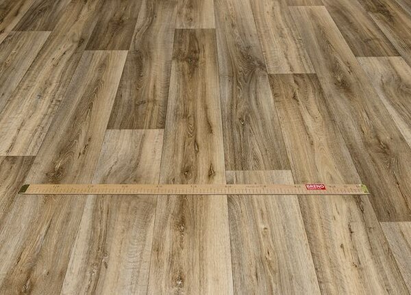Breno PVC PURETEX Lime Oak 169M – hnědé dřevo, šíře 400 cm