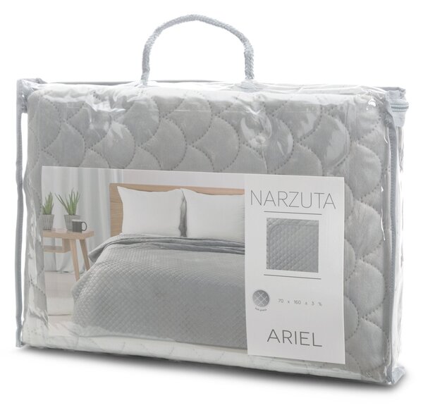 PŘEHOZ NA POSTEL ARIEL 170X210 CM STŘÍBRNÝ
