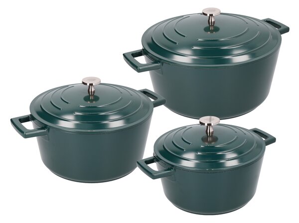 Sada Hrnců MasterClass 20, 24 a 28 cm (5 l) nepřilnavé tmavě zelené MCMCRDGRN3