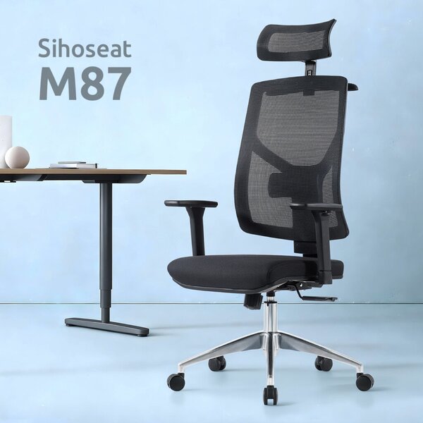SIHOSEAT kancelářská židle M87B, černá