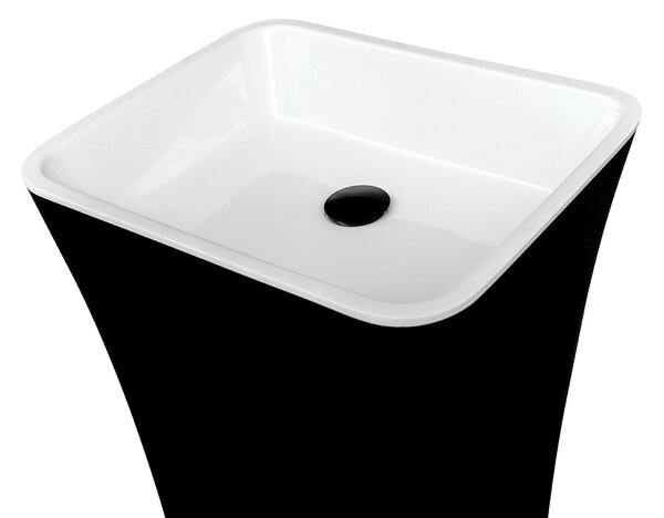 Besco Volně stojící umyvadlo z litého mramoru Assos BW UM VS 52x41x85 cm