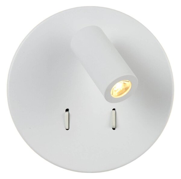 Lucide 79201/09/31 LED nástěnná lampička Bentjer 1x6W+1x3W | 350lm | 3000K - s vypínačem, bílé