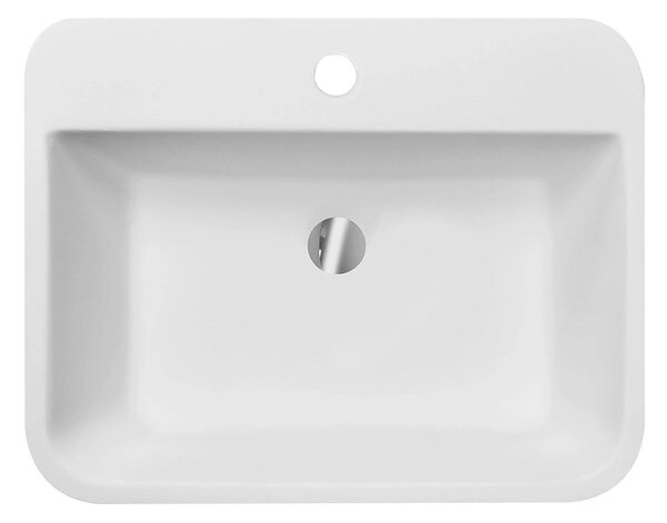 Besco Volně stojící umyvadlo z litého mramoru Assos S-Line UM VS-OPB 52x41x84 cm, s otvorem pro baterii