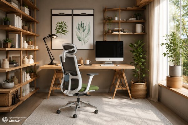 Ergonomická kancelářská židle MERCURY WISDOM ZELENÁ – síťovaná
