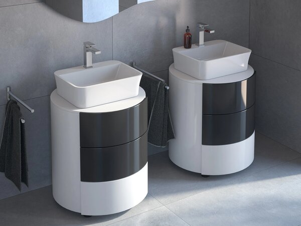Besco Deskové umyvadlo z litého mramoru Assos S-Line UM D 51x41x15 cm, bez otvoru pro baterii