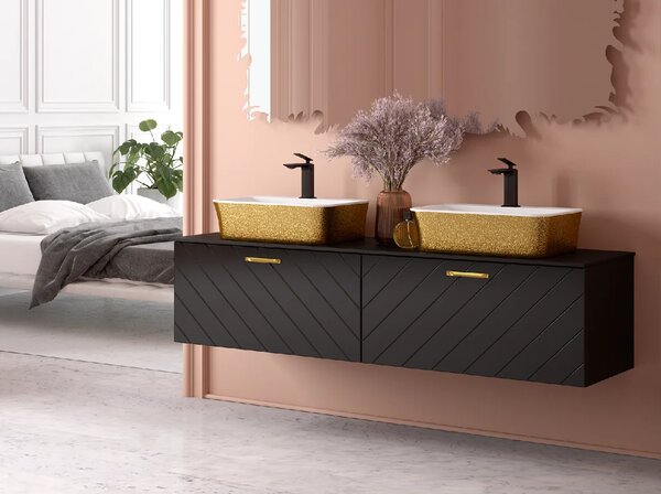 Besco Deskové umyvadlo z litého mramoru Assos S-Line Glam Z UM D 51x41x15 cm, bez otvoru pro baterii