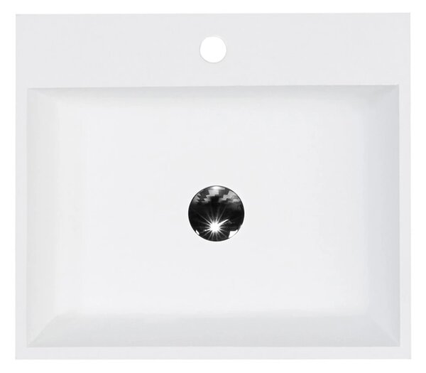 Besco Deskové umyvadlo z litého mramoru Vera UM D-OPB 50x42x15 cm, s otvorem pro baterii