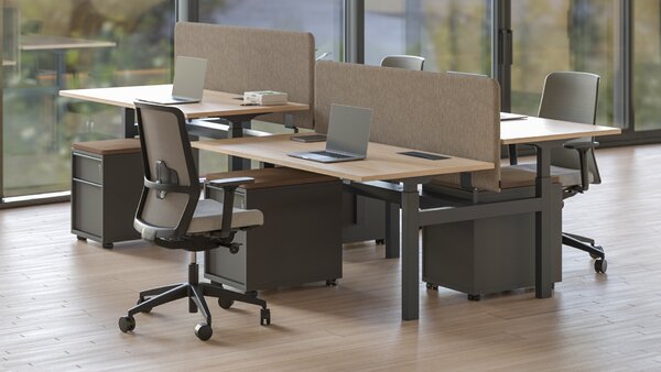 NARBUTAS - Výškově stavitelný stůl pro 2 osoby B-ACTIVE 120x70